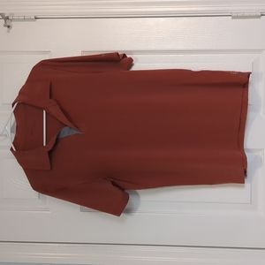 Men's Marmot rust colored collared shirt